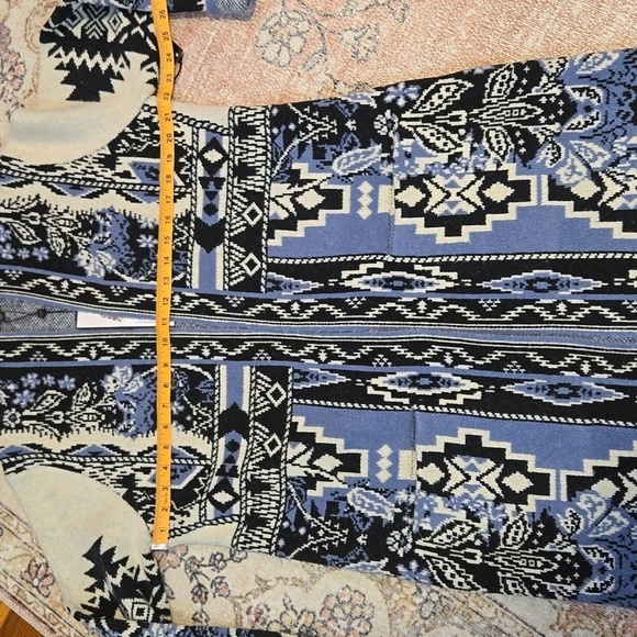 Maxsport Open Front Patch Pocket Full Length Duster Cardigan Coat Size M - Picture 13 of 14